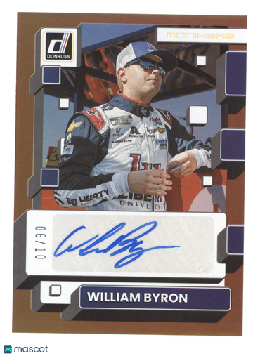 2023 Donruss Racing Monikers William Byron #M-WB Gold /10