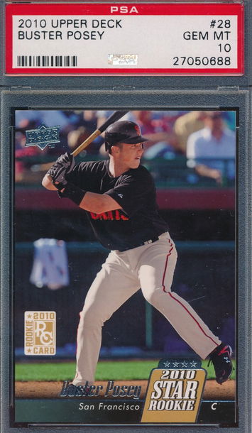 2010 Upper Deck 28 Buster Posey PSA 10 GEM MT 0688