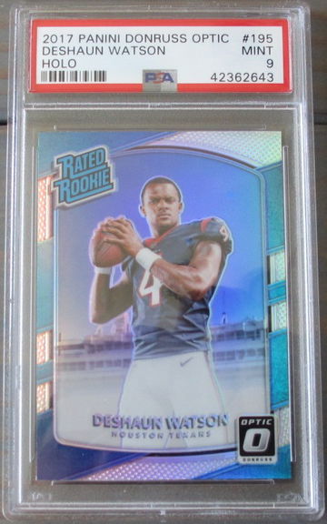 Deshaun Watson RC 2017 Donruss Optic Holo #195 Mint PSA 9 Rated Rookie