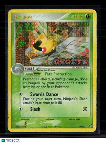 2005 EX Deoxys Ninjask Reverse Holo Rare #13/107
