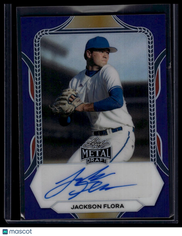 2026 Leaf Metal Draft Jackson Flora #BA-JF1 Base Autographs Purple SN AU