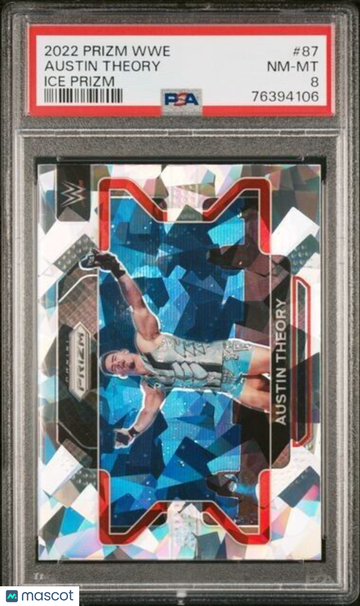 2023 Panini Prizm Austin Theory #96 Set Base PSA 8