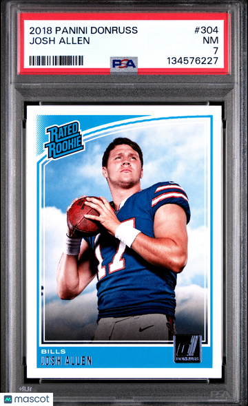 2018 Panini Donruss Josh Allen #304 Rated Rookie Rookie PSA 7