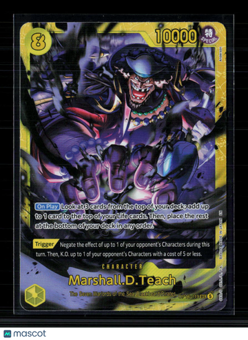 2024 One Piece Card Game Wings of the Captain Marshall.D.Teach Holo Special Rare