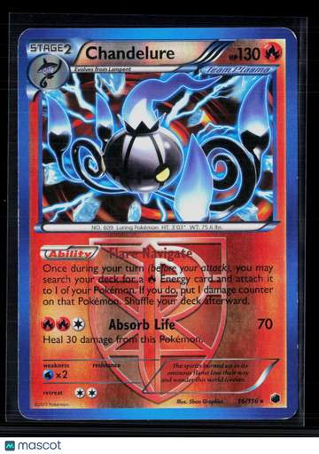 Pokemon 2013 Plasma Freeze Chandelure #16/116