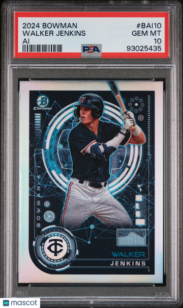2024 Bowman Bowman Ai Walker Jenkins #BAI10 PSA 10