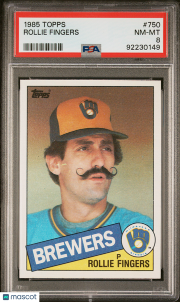 1985 Topps Rollie Fingers #750 PSA 8