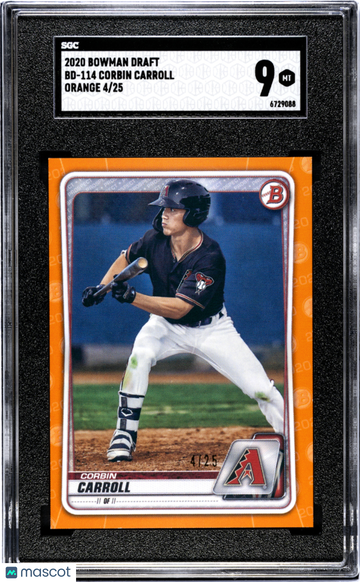 2020 Bowman Draft Corbin Carroll #BD-114 Orange SGC 9