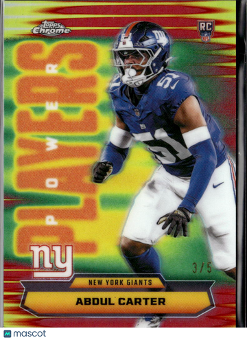 2025 Topps Chrome Power Players Abdul Carter #PP-40 /5 RC