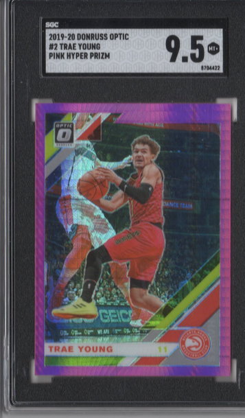 2019-20 Optic Trae Young Pink Hyper Prizm SGC 9.5