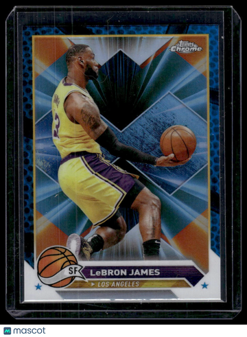 2023-24 Topps Chrome LeBron James #23 Blue Basketball Refractors