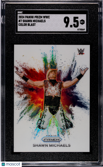 2024 Panini Prizm Wwe Shawn Michaels #7 Color Blast SGC 9.5
