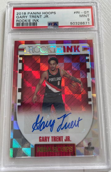 2018 Panini Hoops Gary Trent Rookie Ink PSA 9
