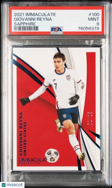 2021 Panini Immaculate Collection Giovanni Reyna #100 Sapphire PSA 9