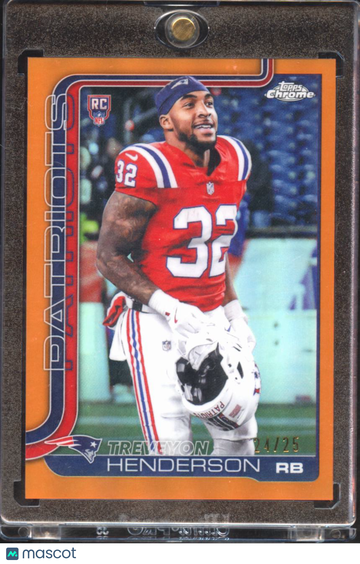 2025 Topps Chrome TreVeyon Henderson #328 Orange /25 RC
