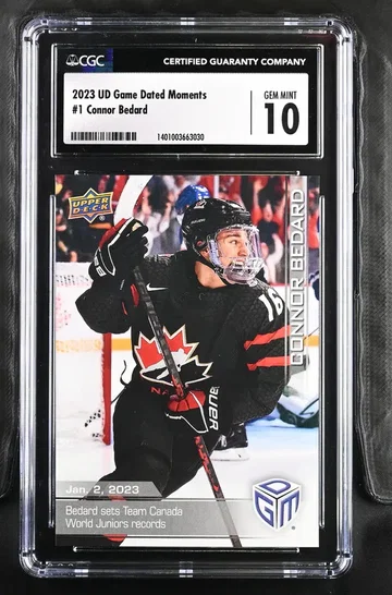 2023 Game Dated Moments Connor Bedard #1 CGC 10