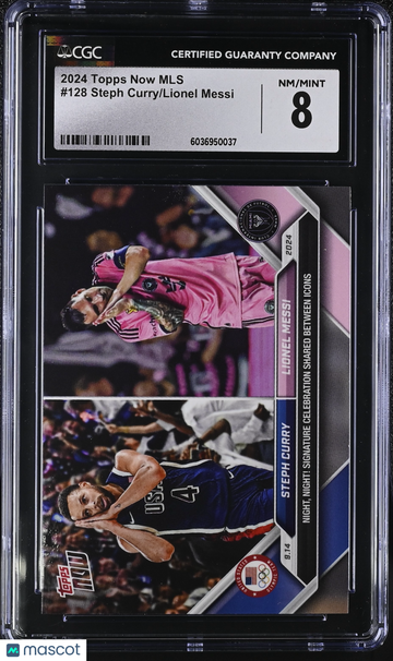 2024 Topps Now MLS Steph Curry/Lionel Messi #128 CGC 8