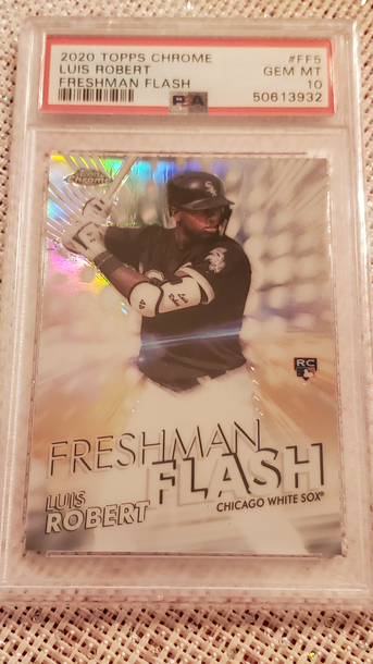 2020 Topps Chrome Luis Robert Freshman Flash PSA 10