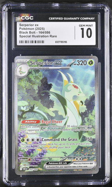 2025 Pokemon #164/086 Serperior ex Special Illustration Rare CGC 10