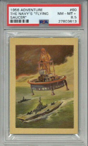 1956 ADVENTURE #60 THE NAVY'S FLYING SAUCER PSA 8.5 NEAR MINT LOW POP RARE