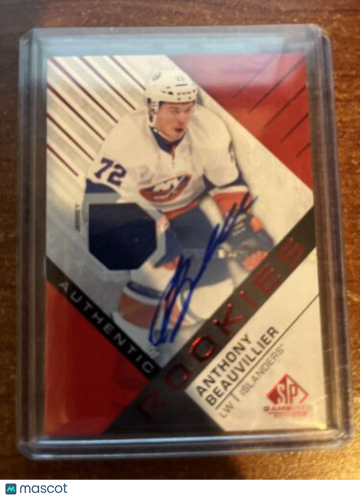 2016-17 Upper Deck SP Game Used - [Base] - Red Auto Material Anthony Beauvillier #119 Rookie