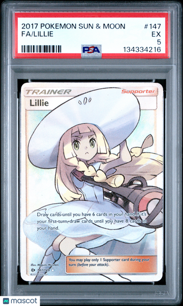 2017 Pokemon Sun & Moon Lillie Fa PSA 5 #147