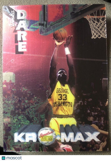 1995 Signature Rookies #8 YINKA DARE Kromax Auto /2100 GWU Revolutionaries