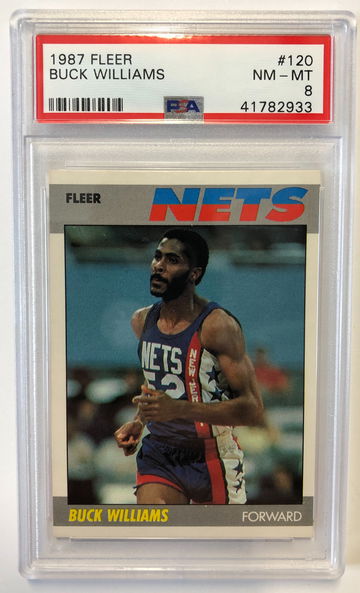 1987 Fleer Buck Williams PSA 8