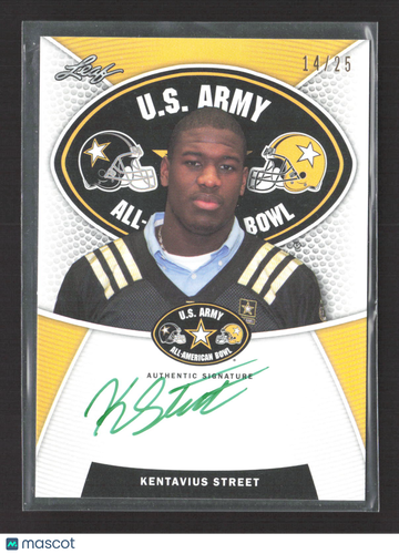 2014 Leaf U.S. Army All-American Bowl Kentavius Street #TA-KS1 /25