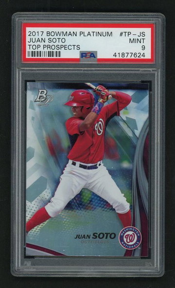 2017 Bowman Platinum Top Prospects Juan Soto #TPJS PSA 9