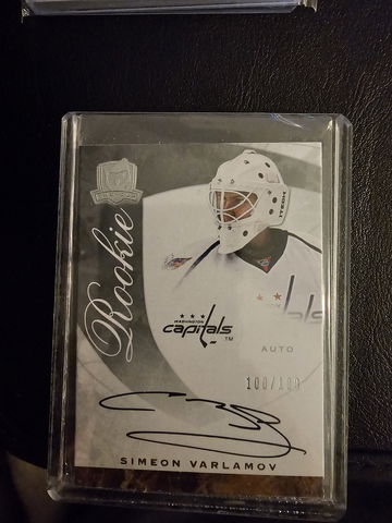 2008 09 The Cup Rookie Autograph #100/199 Simeon Varlamov Caps Avs Isles