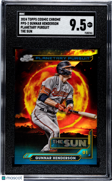 2024 Topps Cosmic Chrome Gunnar Henderson #PPS-2 Planetary Pursuit The Sun SGC 9.5