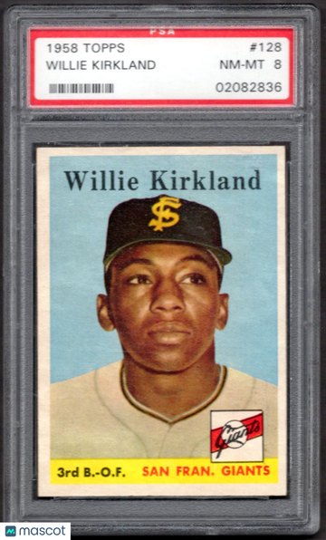 1958 Topps Willie Kirkland #128 PSA 8