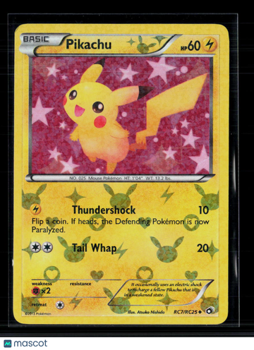 2013 Legendary Treasures Pikachu Holo Uncommon #RC7/RC25