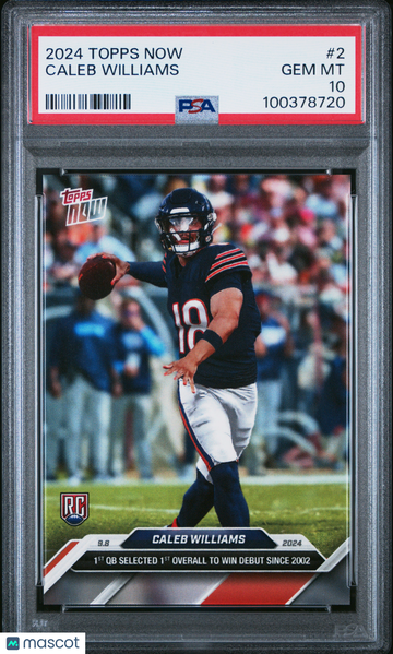 2024 Topps Now Caleb Williams #2 PSA 10
