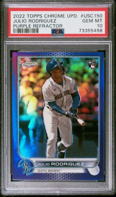 PSA 10 2022 Topps Chome Update Julio Rodriguez Purple