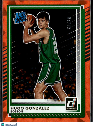 Hugo González 2025 Panini Donruss Orange /99 Boston