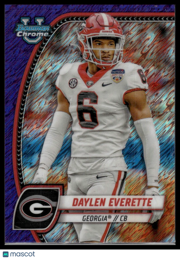 2024 Bowman University Chrome Daylen Everette #55 Purple Shimmer Refractor