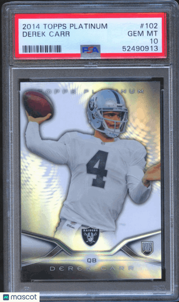 2014 Topps Platinum Derek Carr #102 PSA 10