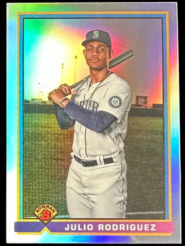 2021 Bowman Julio Rodriguez  1991 Bowman Throwback Rookie Refractor