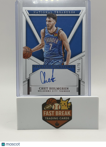2025 Panini National Treasures Peerless Signatures Chet Holmgren #PS-HOL /75