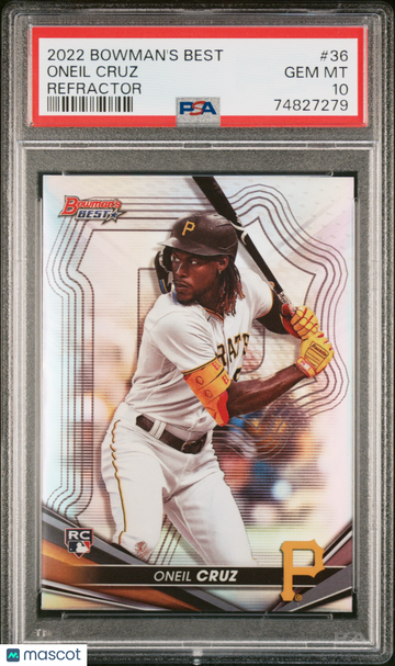 Oneil Cruz 2022 Bowman's Best Refractor #36 Pirates Rookie RC - PSA 10