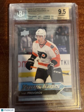 2016-17 Upper Deck Ivan Provorov Yg #214 Rookie BGS 9.5