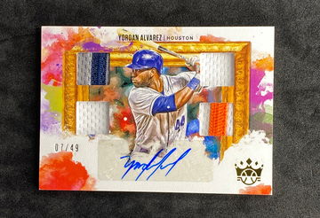 2020 Diamond Kings YORDAN ALVAREZ Auto Rookie Quad Patches DKQ-YA Astros /49