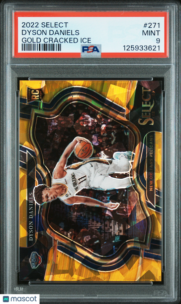 2022 Panini Select Dyson Daniels #271 Gold Cracked Ice Short Print Nicely Centered Mint Parallel/Variety Rookie Insert L