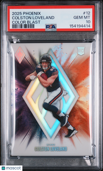 2025 Panini Phoenix Color Blast Colston Loveland #12 PSA 10