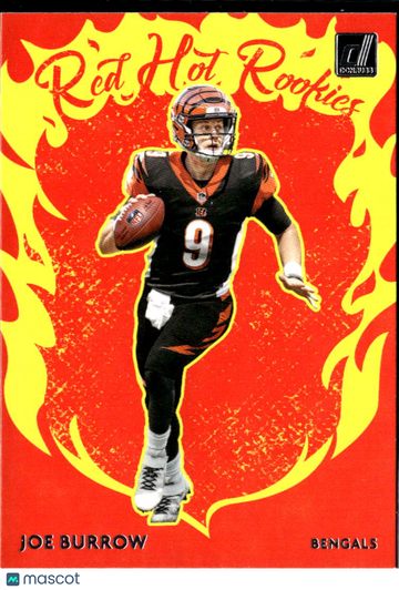 Joe Burrow 2020 Panini Donruss Red Hot Rookies Cincinnati Bengals