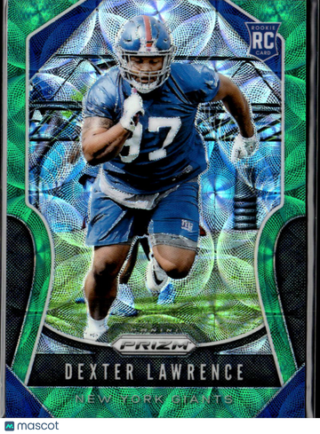 Dexter Lawrence 2019 Panini Prizm RC Green Pulsar New York Giants