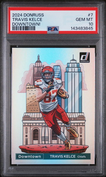 2024 Panini Donruss Downtown Travis Kelce #7 PSA 10