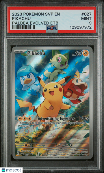 2023 Pokemon SVP EN-SV Black Star Promo Pikachu Paldea Evolved Etb PSA 9 #027